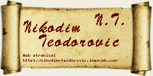Nikodim Teodorović vizit kartica